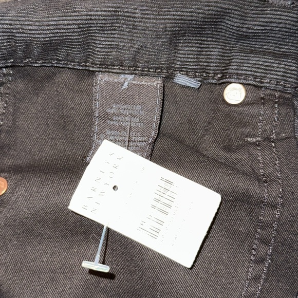 NWT 7 For All Mankind Black Corduroy Standard Jeans - Picture 9 of 14